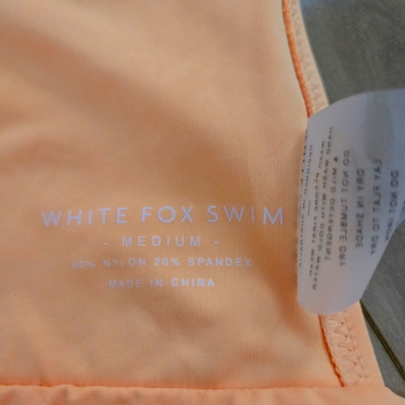 White Fox Swim One Piece Swimsuit Orange Medium - Picture 6 of 10